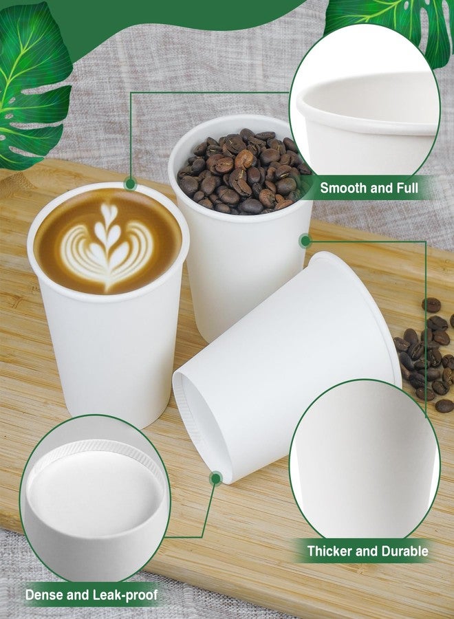 Sipthene 300 Pack Paper Cups 8 oz, Disposable Coffee Cups, White Drinking Cups for Hot Water,Tea, Hot Chocolate or Cocoa - Image 4